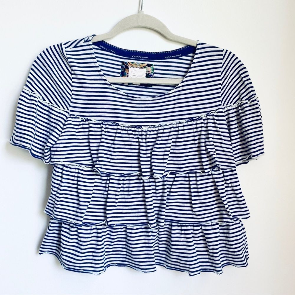 Anthro Tiered Crop Top
